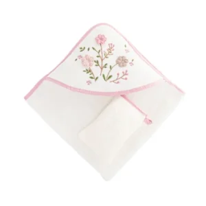 Towel & Washing Glove Set - Flower Garden