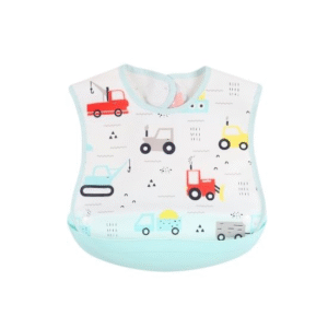 Non-Staining Bib with Chamber - Cute Cars