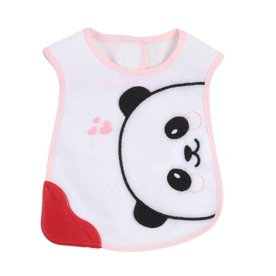 Plastering Bib with Teether - Girl - Image 2