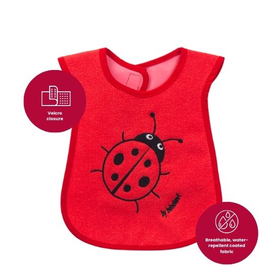 Bib with Embroidery - Lady Bug - Image 4