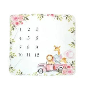 Month Blanket - Fun Safari