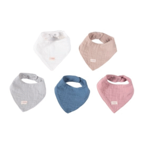 2 Layers Muslin Scarf Bib