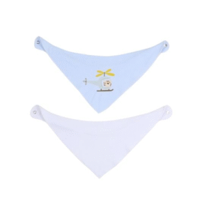 Combed Cotton Scarf Bib - Boy