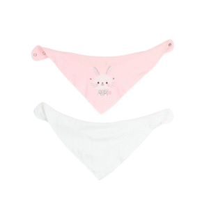 Combed Cotton Scarf Bib - Girl