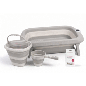 4 Pcs. Foldable Bathtub Set With Thermometer