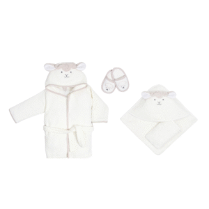5 Pcs. Lux Bathrobe Set - Cozy Sheep