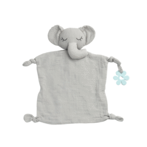 Muslin Sleep Friend With Teether - Elephant