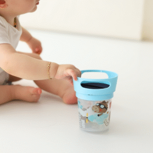 Non-Spill Solid Food Cup With Pattern