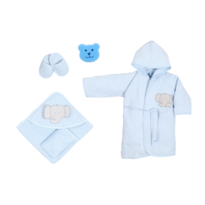 Babydo 5 Pcs. Bathtobe and Towel Set - Little Elephant