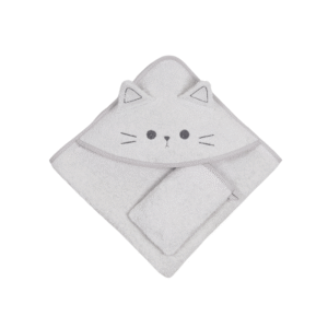 Babydo Towel and Washing Glove Set - Curious Cat