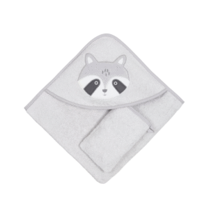 Towel & Washing Glove Set - Cute Raccoon