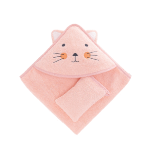 Towel & Washing Glove Set - Cute Cat